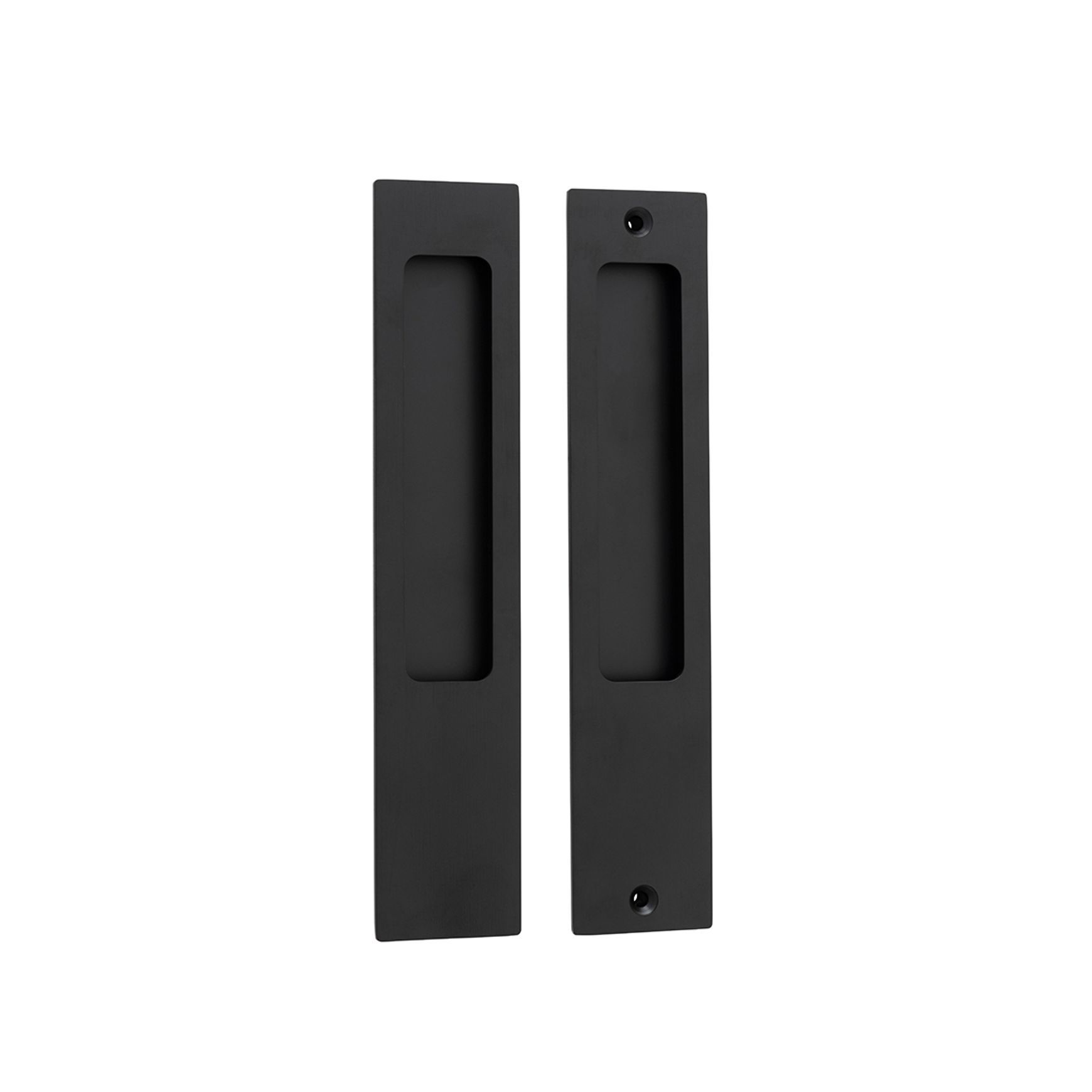 Iver Rectangular Flush Pull Passage Set Matt Black for Sliding Doors 21413 *Pair*