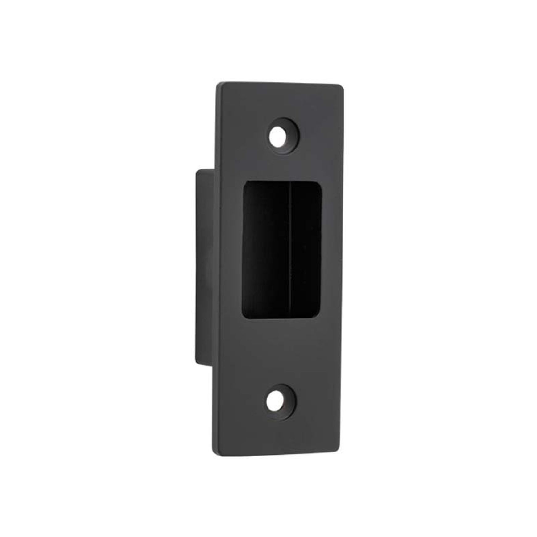 Iver Rectangular Flush Pull Privacy Set Matt Black for Sliding Doors 21413P *Pair*