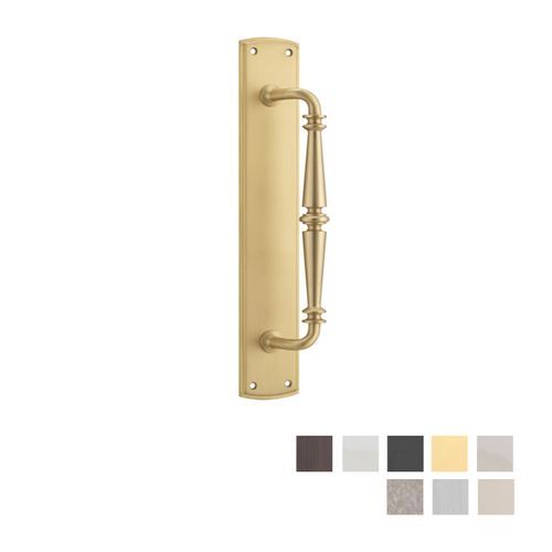 Iver Sarlat Door Pull Handle On Backplate - Available in Various Finishes