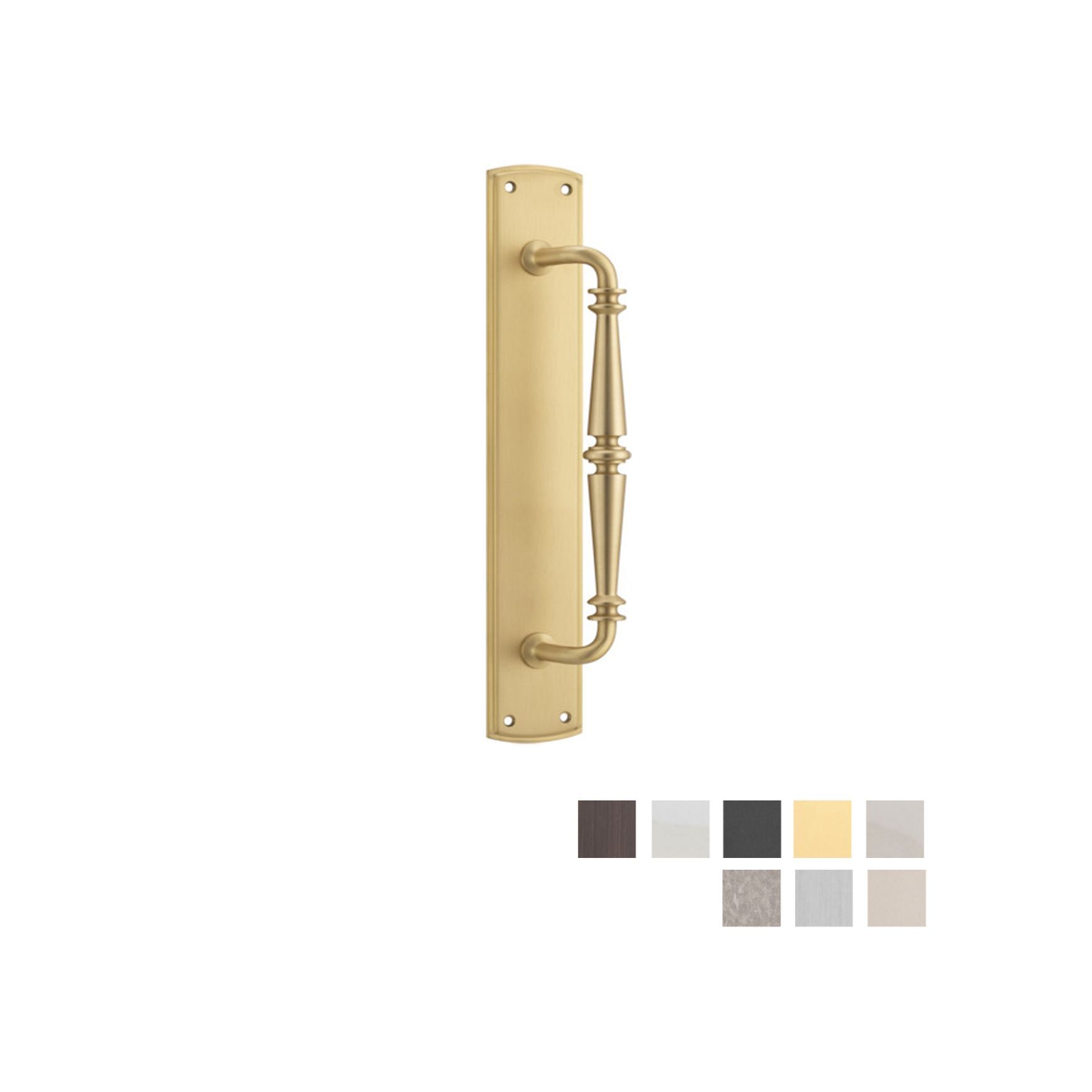Iver Sarlat Door Pull Handle On Backplate - Available in Various Finishes