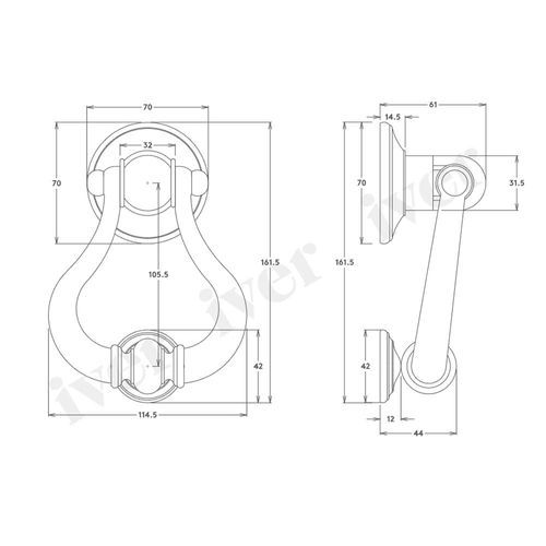 Iver Sarlat Door Knocker 137mm x 115mm Chrome Plate 9394