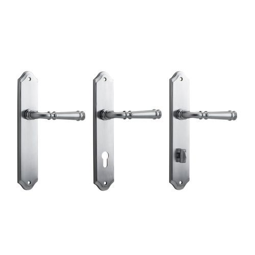 Iver Verona Door Lever on Shouldered Backplate Brushed Chrome - Customise to your needs