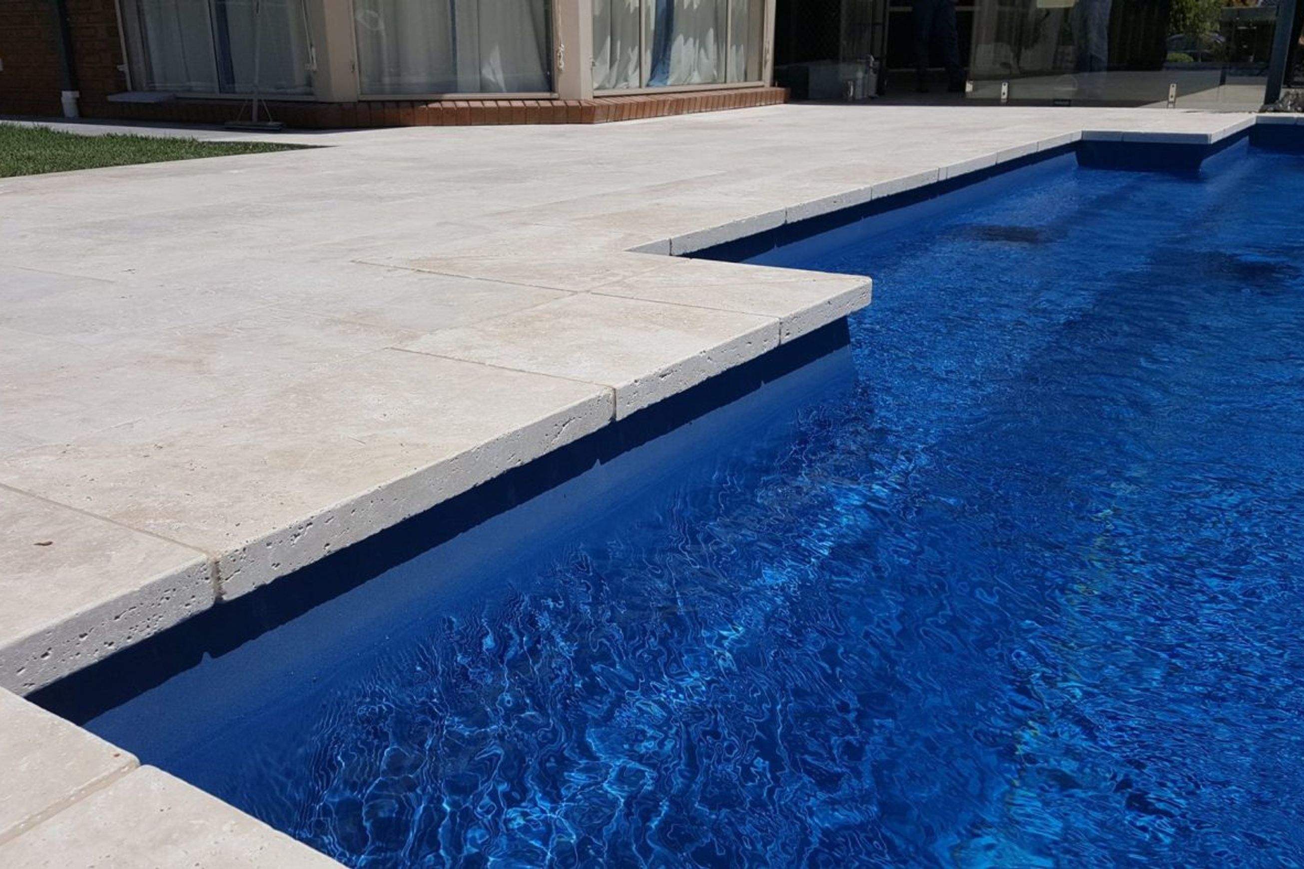 Tuscan Travertine Pool Coping