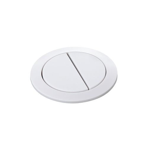 Round Dual-Flush Push Button - Matte White