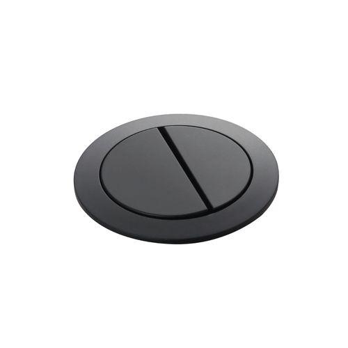 Round Dual-Flush Push Button - Matte Black
