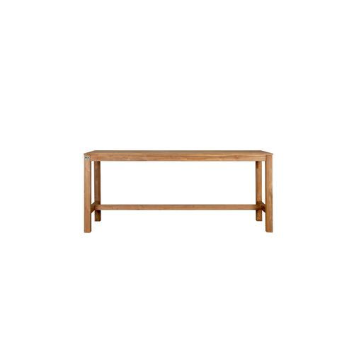 Teak Outdoor Long Bar Leaner Table 250 X 75 X 105cm