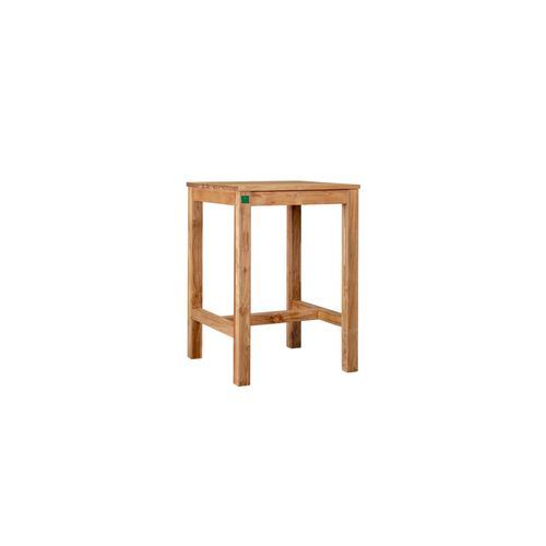 Teak Outdoor Square Bar Leaner Table 75 X 75 X 105cm