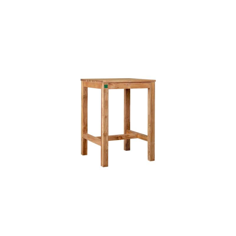 Teak Outdoor Square Bar Leaner Table 75 X 75 X 105cm