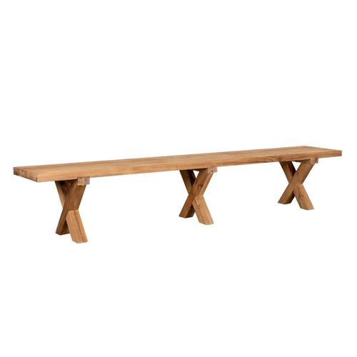 Sovereign Teak X Leg Bench - 250 x 42cm