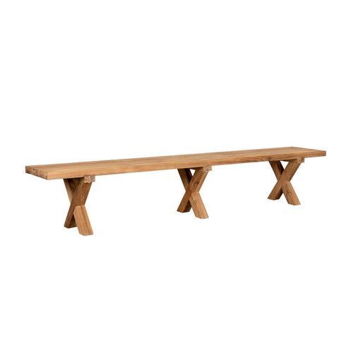 Sovereign Teak X Leg Bench - 250 x 42cm