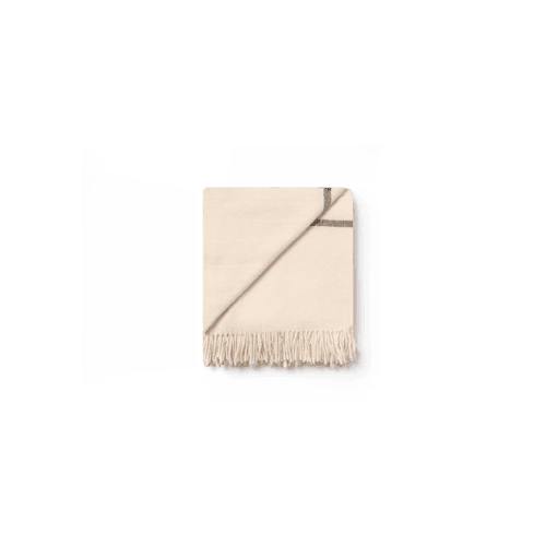 Ruanui Station Lambswool Throw -  Waitoka White & Brown