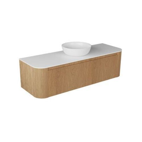 Curved Tondo 1500 2 Drawer Wall Hung Vanity - 5 Colours