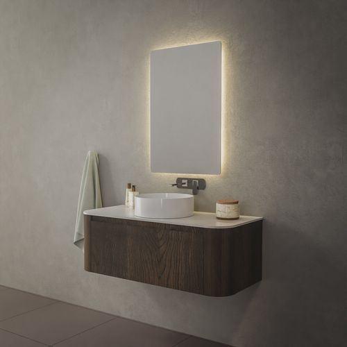 Curved Tondo 1200 Single Drawer Wall Hung Vanity - 7 Colours