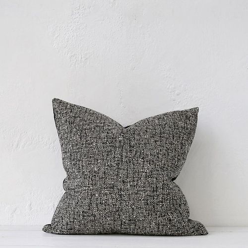 Tweed Cushion / Feather Inner / Mocha