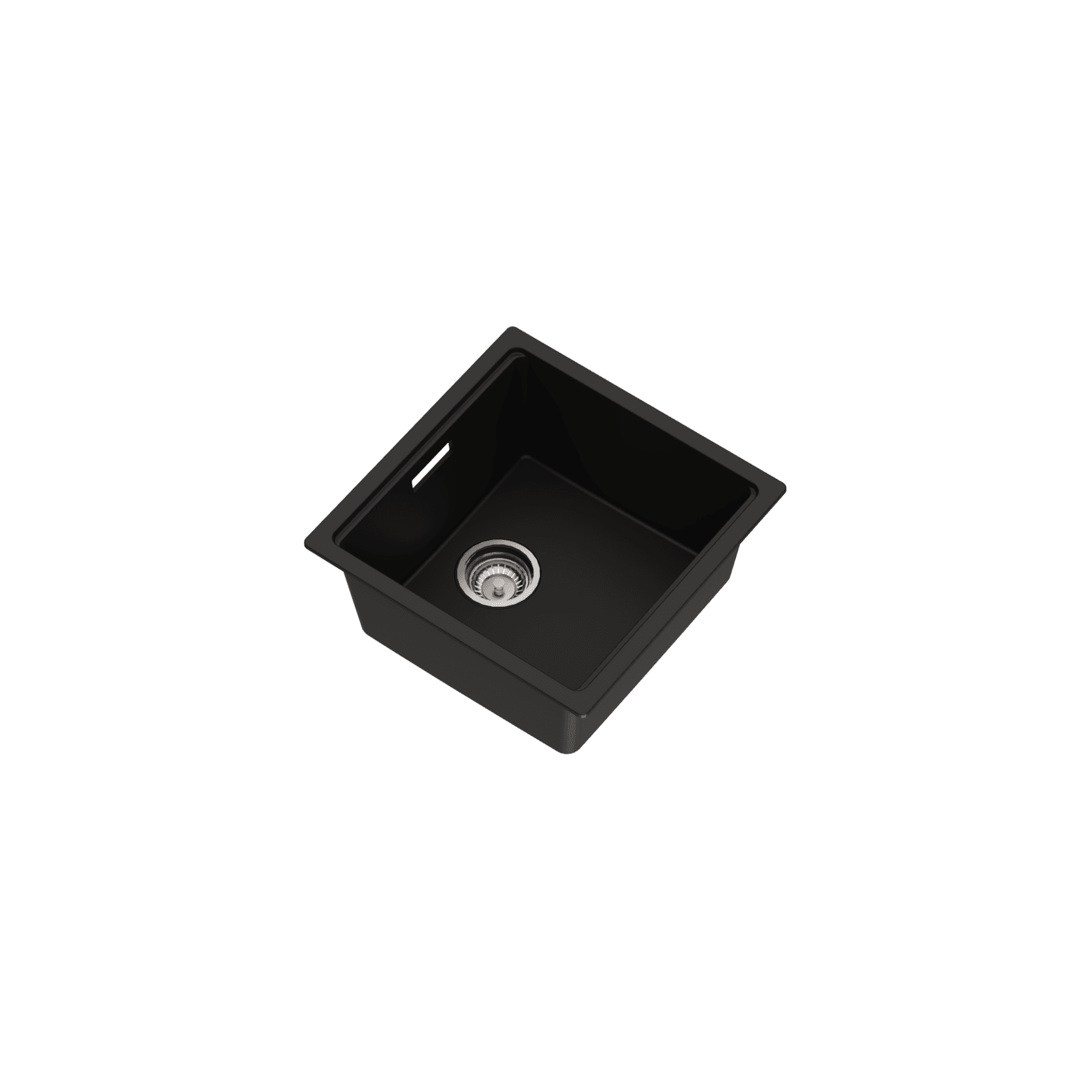 Una Composite 40 Single Sink Matt Black
