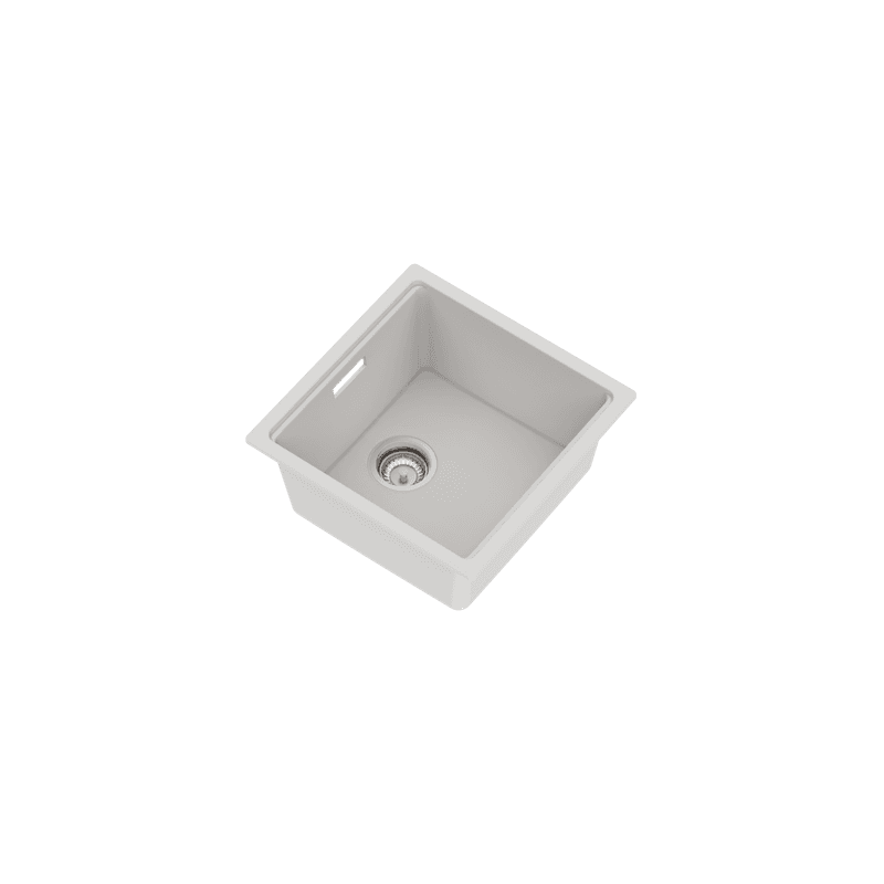 Una Composite 40 Single Sink Matt White