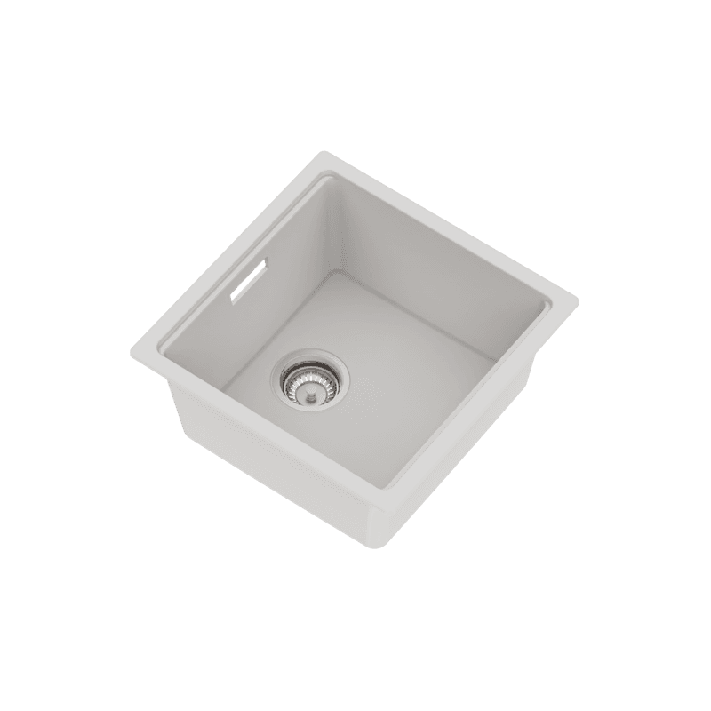 Una Composite 40 Single Sink Matt White