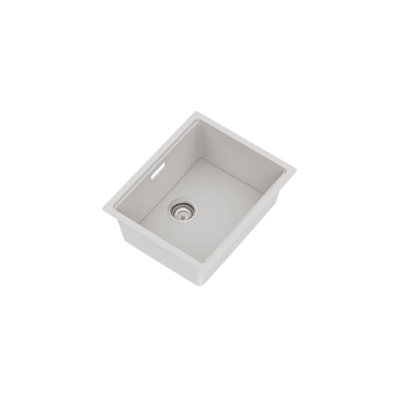 Una Composite 50 Single Sink Matt White