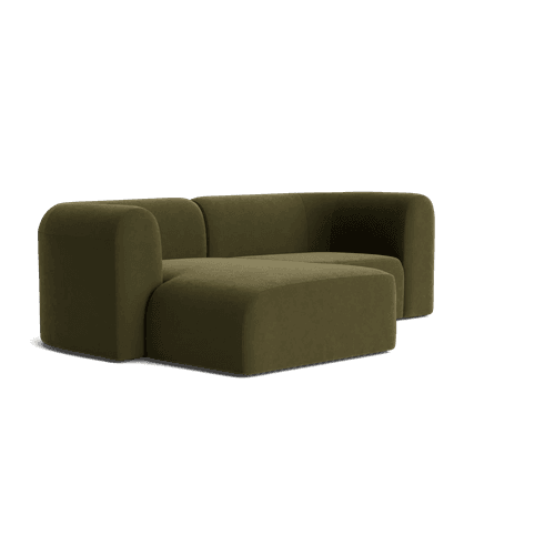 Berg 3 Seater LHF Chaise Sofa - Eden Leaf