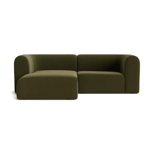 Berg 3 Seater LHF Chaise Sofa - Eden Leaf
