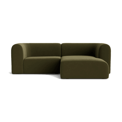 Berg 3 Seater RHF Chaise Sofa - Eden Leaf