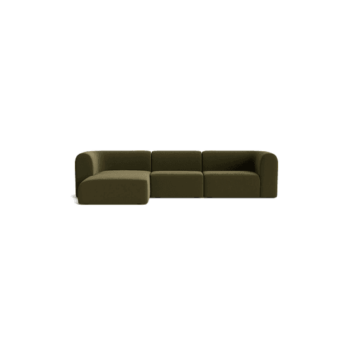 Berg 4 Seater LHF Chaise Sofa - Eden Leaf