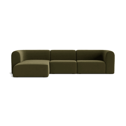 Berg 4 Seater LHF Chaise Sofa - Eden Leaf