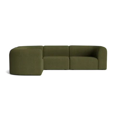 Berg LHF Closed Chaise Sofa - Copenhagen Forest