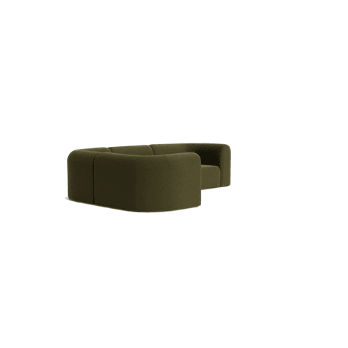 Berg LHF Closed Chaise Sofa - Eden Leaf