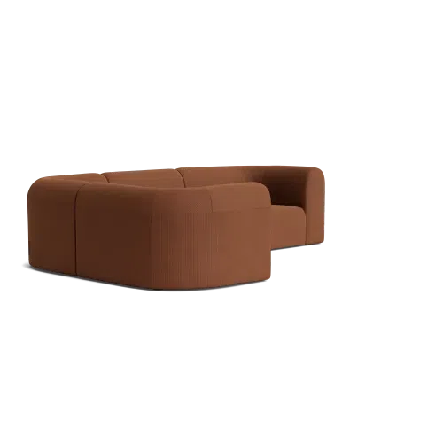 Berg LHF Closed Chaise Sofa - Corduroy Cocoa