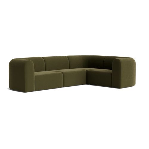 Berg RHF Closed Chaise Sofa - Eden Leaf