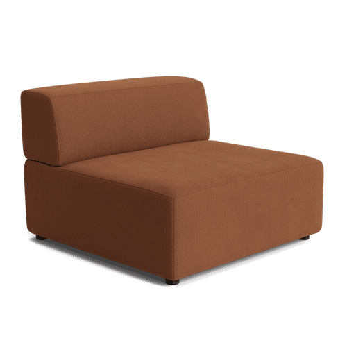 Stretch Armless Middle Module - Corduroy Cocoa