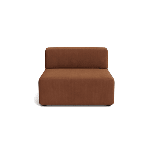 Stretch Armless Middle Module - Corduroy Cocoa