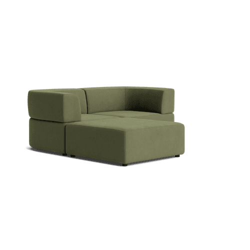 Stretch 3 Seater Chaise Sofa - Corduroy Forest