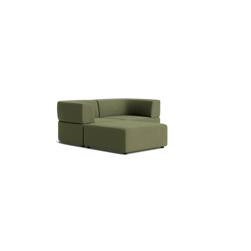 Stretch 3 Seater Chaise Sofa - Corduroy Forest