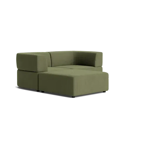 Stretch 3 Seater Chaise Sofa - Corduroy Forest