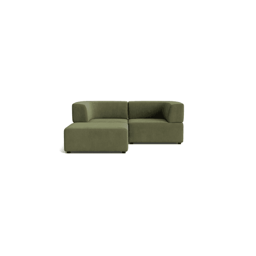 Stretch 3 Seater Chaise Sofa - Corduroy Forest