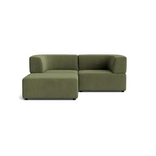 Stretch 3 Seater Chaise Sofa - Corduroy Forest