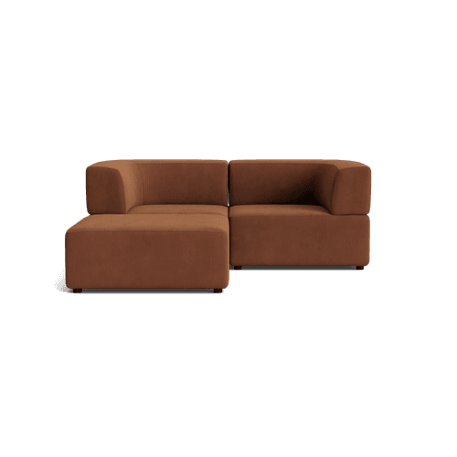 Stretch 3 Seater Chaise Sofa - Corduroy Cocoa