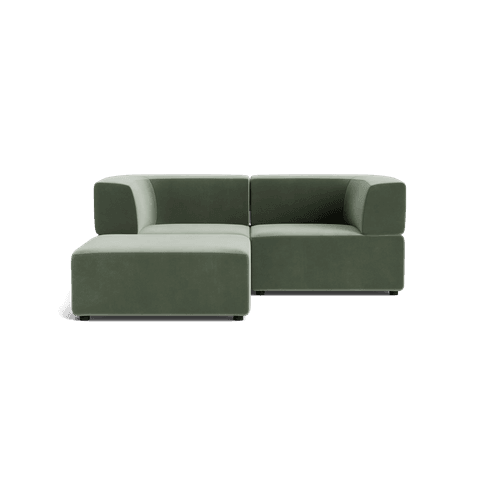 Stretch 3 Seater Chaise Sofa - Opal Ocean