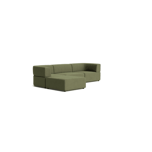 Stretch 4 Seater Chaise Sofa - Corduroy Forest