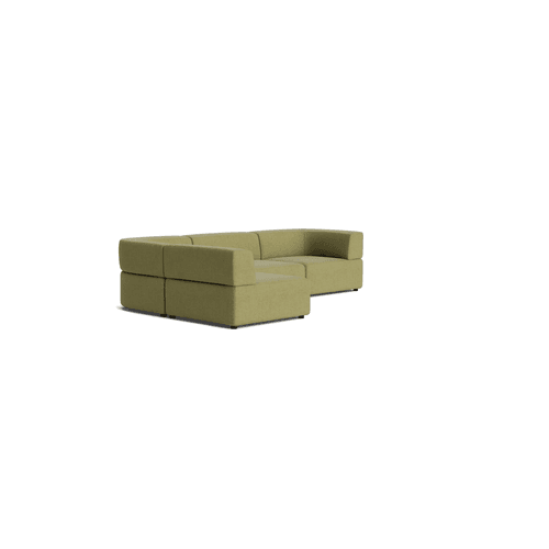 Stretch 4 Seater Open Chaise Sofa - Fossil Eucalyptus