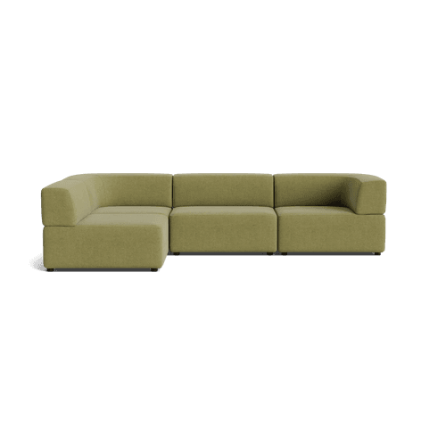 Stretch 4 Seater Open Chaise Sofa - Fossil Eucalyptus