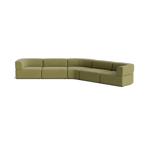 Stretch Large Closed Angle Sofa - Fossil Eucalyptus