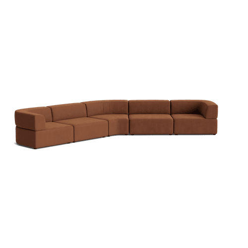 Stretch Large Closed Angle Sofa - Corduroy Cocoa