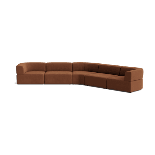Stretch Large Closed Angle Sofa - Corduroy Cocoa