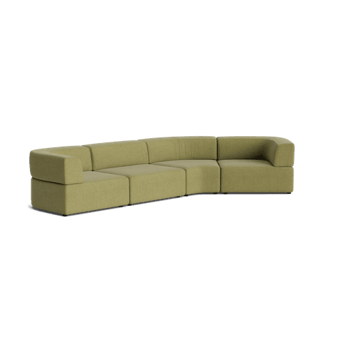 Stretch Closed Angle Sofa - Fossil Eucalyptus