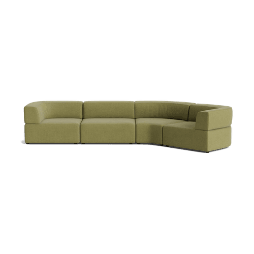 Stretch Closed Angle Sofa - Fossil Eucalyptus