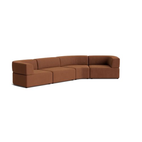 Stretch Closed Angle Sofa - Corduroy Cocoa