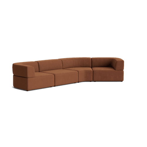 Stretch Closed Angle Sofa - Corduroy Cocoa